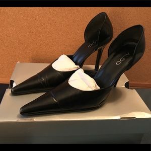 Aldo womens Black Leather Heels